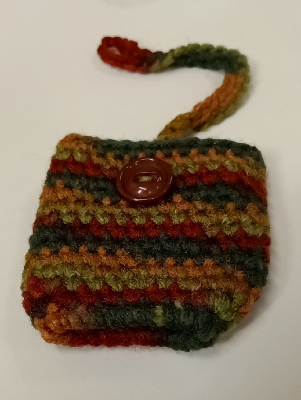 Fall Colored Crochet Hand Sanitizer Holder - Picture 4 of 4